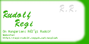 rudolf regi business card